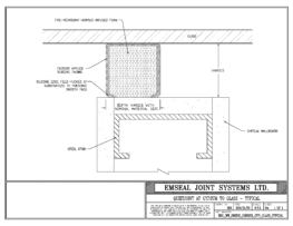 Expansion Joint Detail: Quietjoint Gypsum to Glass Typical EMSEAL