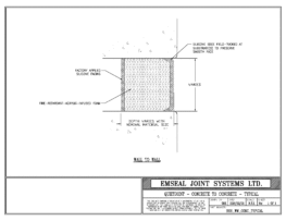 Expansion Joint Detail: Quietjoint Concrete to Concrete Typical EMSEAL