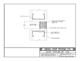 Expansion Joint Detail: Quietjoint Gypsum Steel Studs Typical EMSEAL