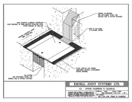 Expansion Joint Detail: SJS Seismic Joint System Deck to Deck Upturn Transition to Colorseal Expansion Joint EMSEAL