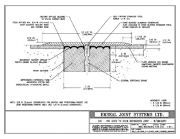 Expansion Joint Detail: SJS Seismic Joint System Deck to Deck Expansion Joint with Emcrete EMSEAL