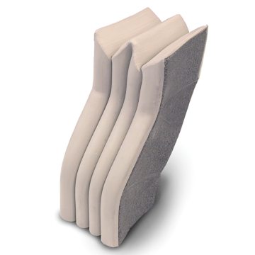Solid-Wall RoofJoint Closure provides a transition from the underside of RoofJoint to Seismic Colorseal to seal the wall to roof interface in solid wall construction.