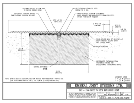 Expansion Joint Detail: SJS Seismic Joint System Deck to Deck Expansion Joint EMSEAL
