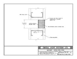 SHH_0250_WW_GYP_STEEL_STUDS QuietJoint Expansion Joint Wall to Wall in Gypsum with Steel Studs