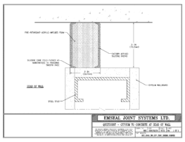 Expansion Joint Detail: Quietjoint Gypsum to Concrete at Head of Wall EMSEAL