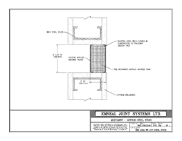 SHH_0350_WW_GYP_STEEL_STUDS QuietJoint Expansion Joint Wall to Wall in Gypsum with Steel Studs