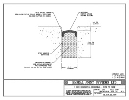 COH_0100_DD_CONC Horizontal Colorseal Deck Expansion Joint Deck-to-Deck