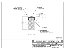 COH_0100_DW_CONC Horizontal Colorseal Deck Expansion Joint Deck-to-Wall