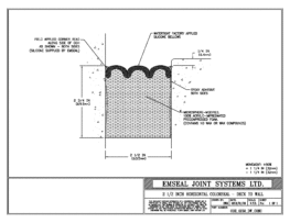 COH_0250_DW_CONC Horizontal Colorseal Deck Expansion Joint Deck-to-Wall