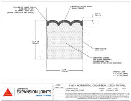 COH_0300_DW_CONC Horizontal Colorseal Deck Expansion Joint Deck-to-Wall