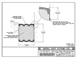 DSM_DS_0275_DW_IC_CONC_BELOW_GRADE Doublefaced Expansion Joint Deck to Wall Inside Corner Below Grade