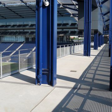 Soccer stadium expansion joints SJS System with standpipe Emseal