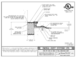 DFR2_FP_0250_60_DW_CONC DFR-FP System 2 Hour Firerated Deck to Wall Split Slab