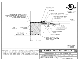 DFR2_FP_0400_25_DW_CONC DFR-FP System 2 Hour Firerated Deck to Wall Split Slab