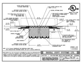 SJS-FP-FR2_10_25_DD_CONC_1-4_PLATE_LONG_CHAMFER_EMCRETE Emshield SJS-FP-FR2 Expansion Joint Deck-to-Deck Long Chamfer with Emcrete