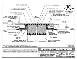 SJS-FP-FR2_10_75_DD_CONC_1-4_PLATE_LONG_CHAMFER_EMCRETE Emshield SJS-FP-FR2 Expansion Joint Deck-to-Deck Long Chamfer with Emcrete