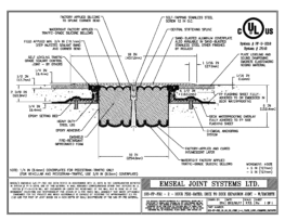 SJS_FP_FR2_10_60_DD_CONC_1-4_PLATE_LONG_CHAMFER_EMCRETE Emshield SJS-FP-FR2 Expansion Joint Deck-to-Deck Long Chamfer with Emcrete