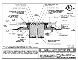 SJS_FP_FR2_6_60_DD_CONC_1-4_PLATE_LONG_CHAMFER_EMCRETE Emshield SJS-FP-FR2 Expansion Joint Deck-to-Deck Long Chamfer with Emcrete