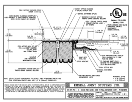 SJS_FP_FR2_8_60_DW_CONC_3-8_PLATE_LONG_CHAMFER_EMCRETE Emshield SJS-FP-FR2 Expansion Joint Deck-to-Wall Long Chamfer with Emcrete