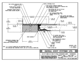 SJS-FP_8_80_DW_CONC_1-4_PLATE_LONG_CHAMFER_EMCRETE Deck to Wall Expansion Joint with Emcrete