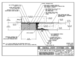 SJS-FP_8_95_DW_CONC_1-4_PLATE_LONG_CHAMFER_EMCRETE Deck to Wall Expansion Joint with Emcrete