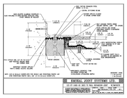 SJS_FP_4_60_DW_CONC_3-8_PLATE_LONG_CHAMFER_EMCRETE Deck to Wall Expansion Joint with Emcrete