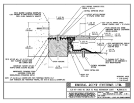 SJS_FP_4_80_DW_CONC_1-4_PLATE_LONG_CHAMFER_EMCRETE Deck to Wall Expansion Joint with Emcrete