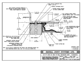 SJS_FP_4_80_DW_CONC_3-8_PLATE_LONG_CHAMFER_EMCRETE Deck to Wall Expansion Joint with Emcrete