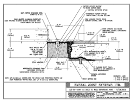 SJS_FP_5_115_DW_CONC_3-8_PLATE_LONG_CHAMFER_EMCRETE Deck to Wall Expansion Joint with Emcrete