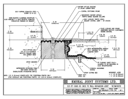 SJS_FP_5_95_DW_CONC_1-4_PLATE_LONG_CHAMFER_EMCRETE Deck to Wall Expansion Joint with Emcrete