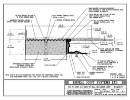 SJS-FP_13_115_DW_CONC_3-8_PLATE_LONG_CHAMFER_EMCRETE Deck to Wall Expansion Joint with Emcrete