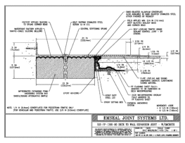 SJS-FP_13_80_DW_CONC_1-4_PLATE_LONG_CHAMFER_EMCRETE Deck to Wall Expansion Joint with Emcrete