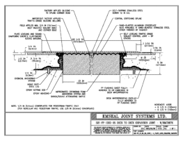 SJS-FP_13_95_DD_CONC_1-4_PLATE_LONG_CHAMFER_EMCRETE Deck to Deck Expansion Joint with Emcrete