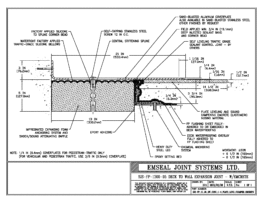 SJS-FP_13_95_DW_CONC_1-4_PLATE_LONG_CHAMFER_EMCRETE Deck to Wall Expansion Joint with Emcrete