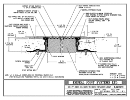 SJS-FP_9_115_DD_CONC_1-4_PLATE_LONG_CHAMFER_EMCRETE Deck to Deck Expansion Joint with Emcrete