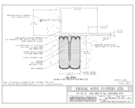 SJS-FR1-M-0250-CVRX-M-25-04.50-DW-LC-SYS SJS-FR1 Firerated Seismic Joint System Deck to Wall Expansion Joint EMSEAL