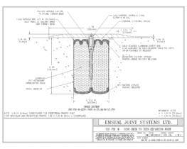 SJS-FR1-M-0250-CVRX-M-25-06.00-LC-SYS SJS-FR1 Firerated Seismic Joint System Deck to Deck Expansion Joint EMSEAL