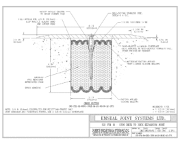 SJS-FR1-M-0300-CVRX-M-25-08.00-LC-SYS SJS-FR1 Firerated Seismic Joint System Deck to Deck Expansion Joint EMSEAL