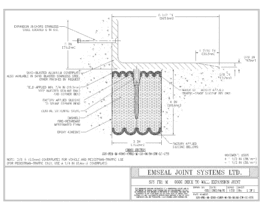 SJS-FR1-M-0300-CVRX-M-38-06.50-DW-LC-SYS SJS-FR1 Firerated Seismic Joint System Deck to Wall Expansion Joint EMSEAL