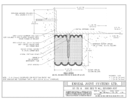 SJS-FR1-M-0350-CVRX-M-25-06.50-DW-LC-SYS SJS-FR1 Firerated Seismic Joint System Deck to Wall Expansion Joint EMSEAL