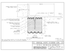 SJS-FR1-M-0350-CVRX-M-38-06.50-DW-LC-SYS SJS-FR1 Firerated Seismic Joint System Deck to Wall Expansion Joint EMSEAL