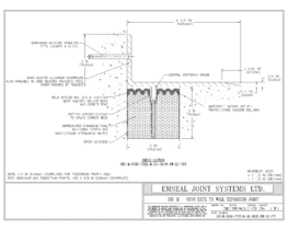 SJS-M-0300-CVRX-M-25-06.50-DW-LC-SYS SJS Seismic Joint System Deck to Wall Expansion Joint EMSEAL