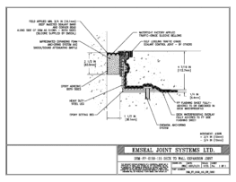 DSM_FP_0150_115_DW_CONC DSM-FP Deck to Wall Watertight Plaza Deck Expansion Joint EMSEAL