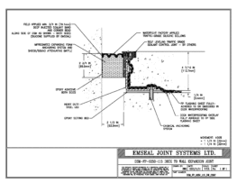 DSM_FP_0250_115_DW_CONC DSM-FP Deck to Wall Watertight Plaza Deck Expansion Joint EMSEAL