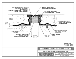 DSM_FP_0250_95_DD_CONC DSM-FP Deck to Deck Watertight Plaza Deck Expansion Joint EMSEAL