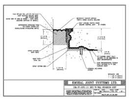 DSM_FP_0275_115_DW_CONC DSM-FP Deck to Wall Watertight Plaza Deck Expansion Joint EMSEAL