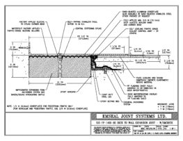 SJS-FP_14_80_DW_CONC_1-4_PLATE_LONG_CHAMFER_EMCRETE Deck to Wall Expansion Joint with Emcrete