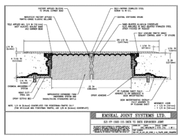 Expansion Joint Details: SJS-FP Deck-to-Deck Plaza Deck Expansion Joint EMSEAL