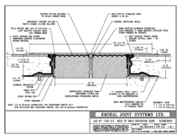 SJS-FP_15_115_DD_CONC_1-4_PLATE_LONG_CHAMFER_EMCRETE Deck to Deck Expansion Joint with Emcrete