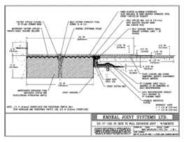 SJS-FP_15_60_DW_CONC_1-4_PLATE_LONG_CHAMFER_EMCRETE Deck to Wall Expansion Joint with Emcrete